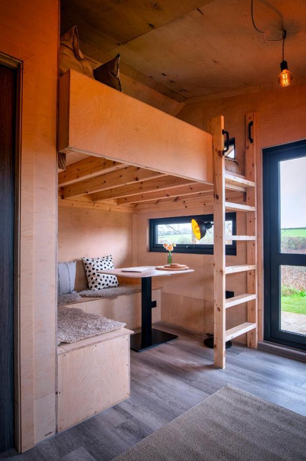 Luxury Glamping Cabin With Outdoor Bath On Cornish Flower Farm Truro Bagian luar foto